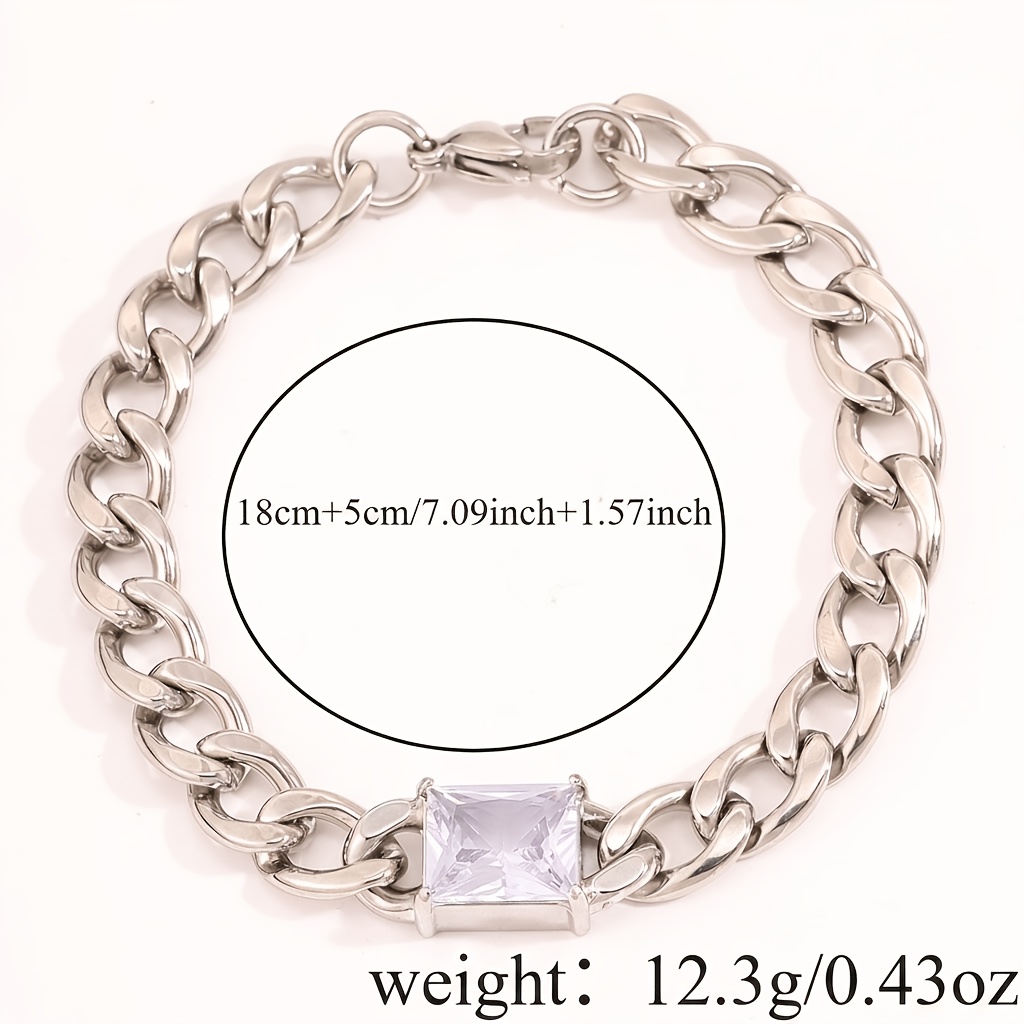 Hip-Hop Street Style Cuban Chain Bracelet, Unisex